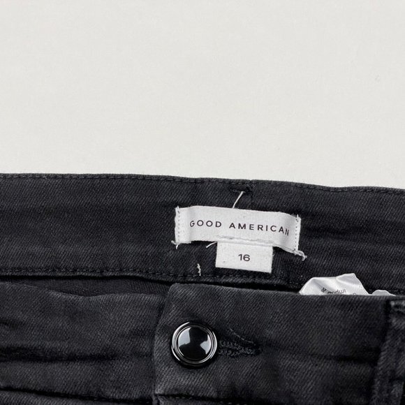 Good American Good Legs Step Fray Hem Skinny Jeans Women 16 Stretch GLSH616T - Picture 10 of 16